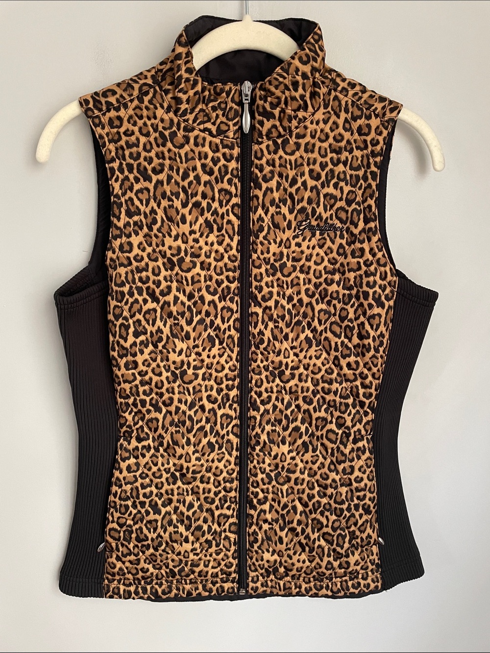 New Straight Down Women’s Cheetah Print Vest Size Small